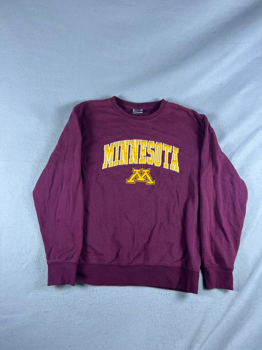 Minnesota Golden Gophers Sweatshirt Mens L Spellout Logo College Sports NCAA